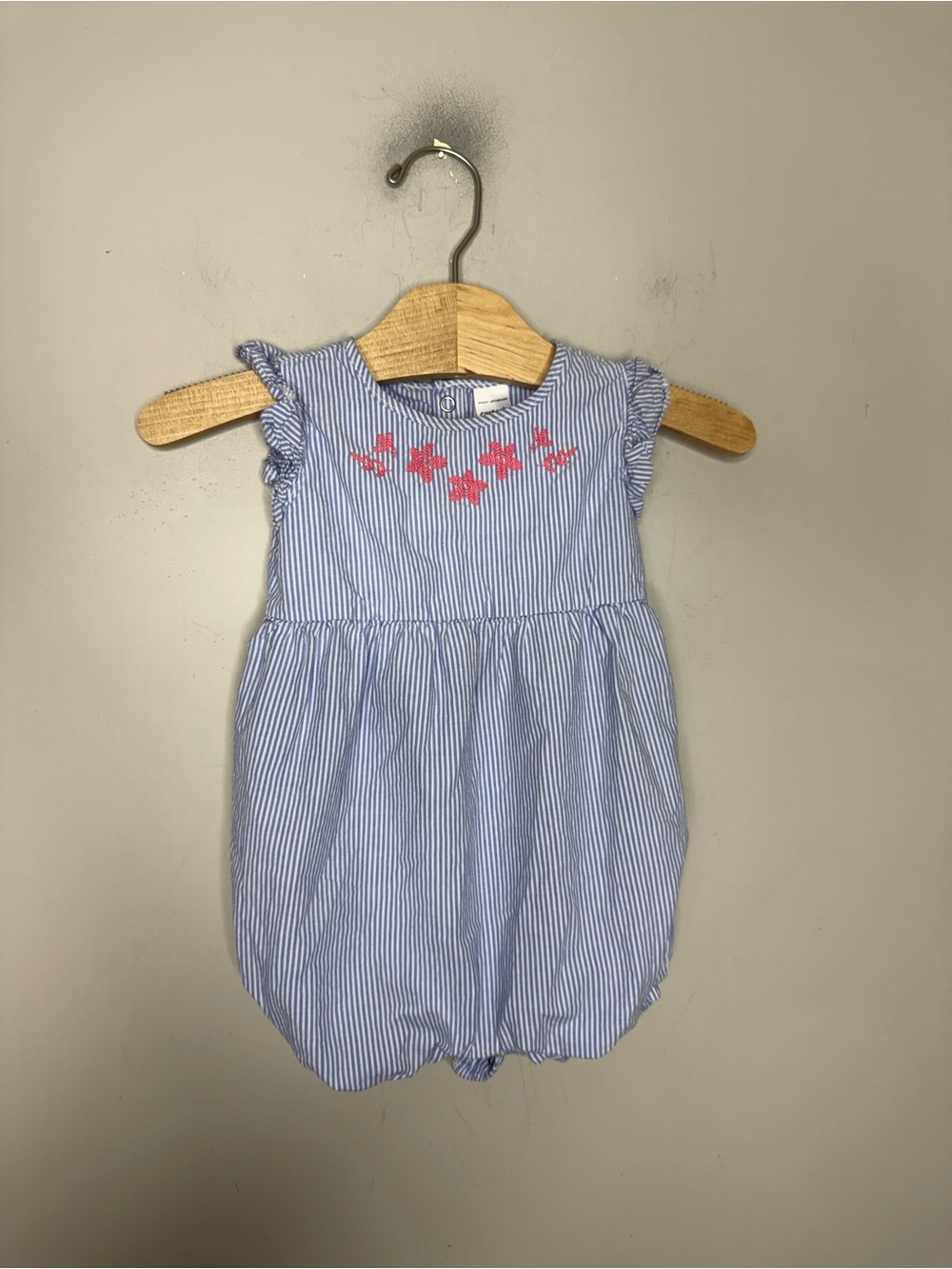 $7 ADD ON‎ Carters romper STRIPE EMBROIDERED EASY PEASY MODERN MOMENTS 18-24